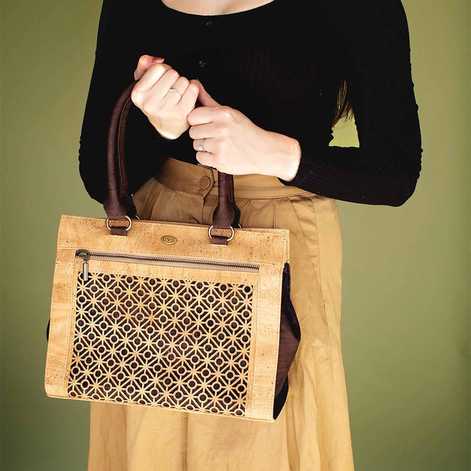 Keanna Vegan Purse Natural Cork – Eve Cork