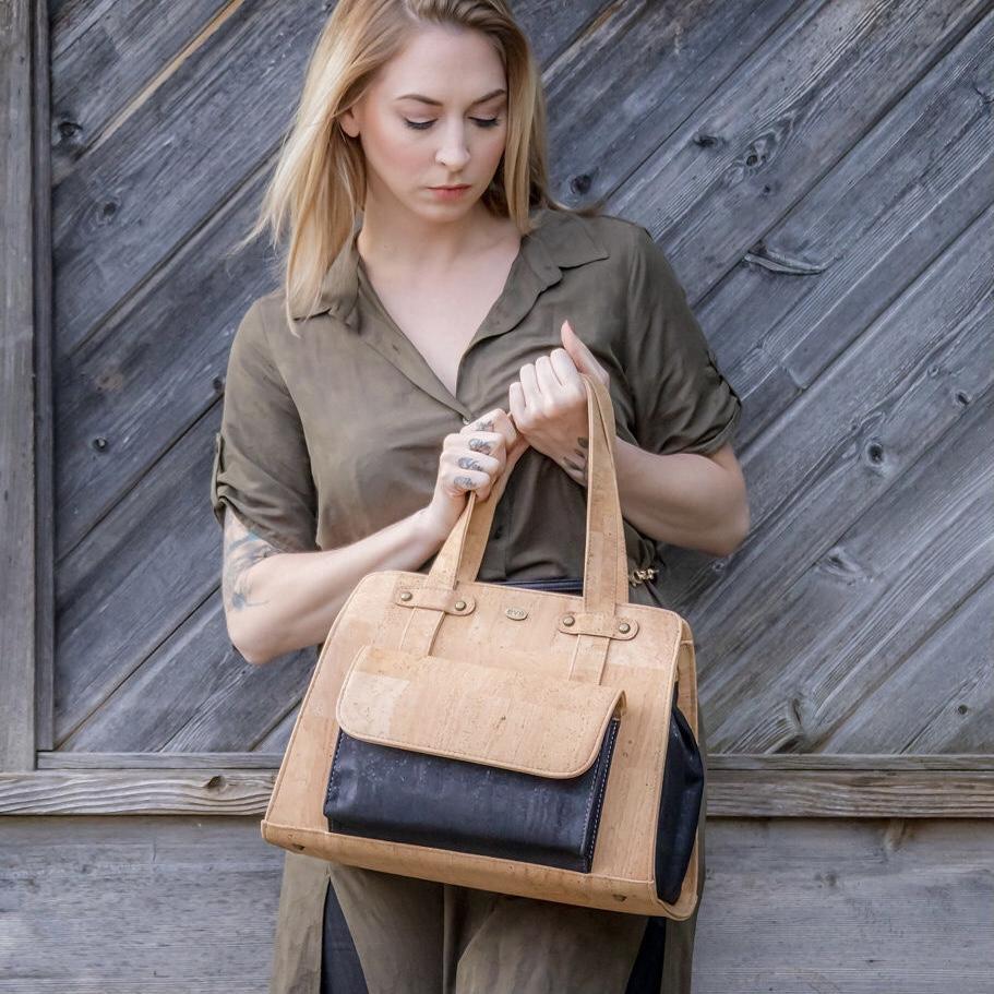 Parker Vegan Purse Natural Cork – Eve Cork